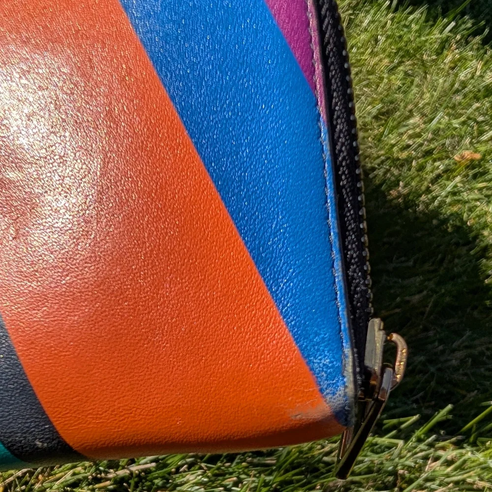 Loewe Zip-Around Compact Wallet Multicolor Crocodile Logo - GUC! - Picture 14 of 16